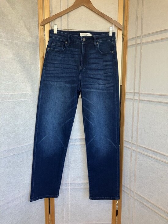 Hidden Los Angeles Clean Classic High Rise Straight Leg Blue Denim Jeans, Sz 28 - Picture 9 of 9